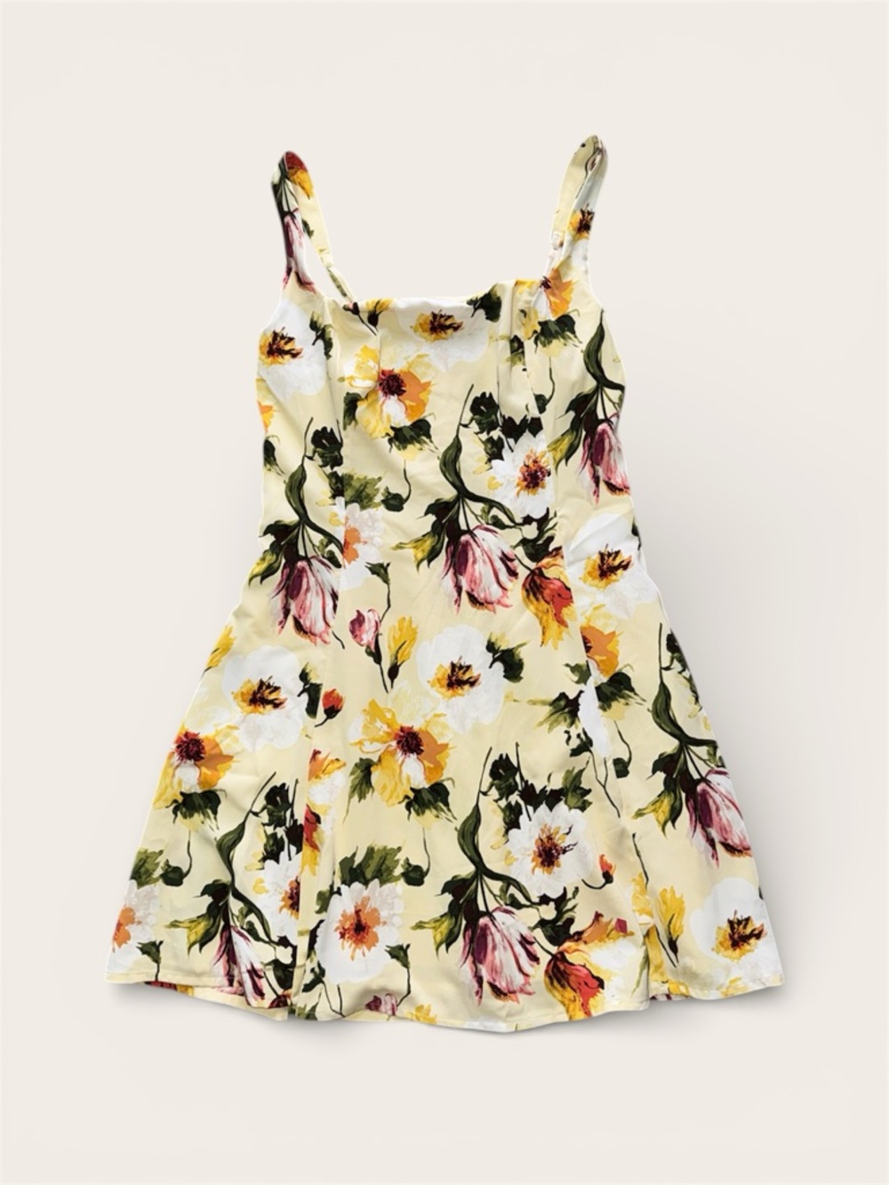 Abercrombie & Fitch Cream Floral Dress with Pink & Green Accents Size Small NWT